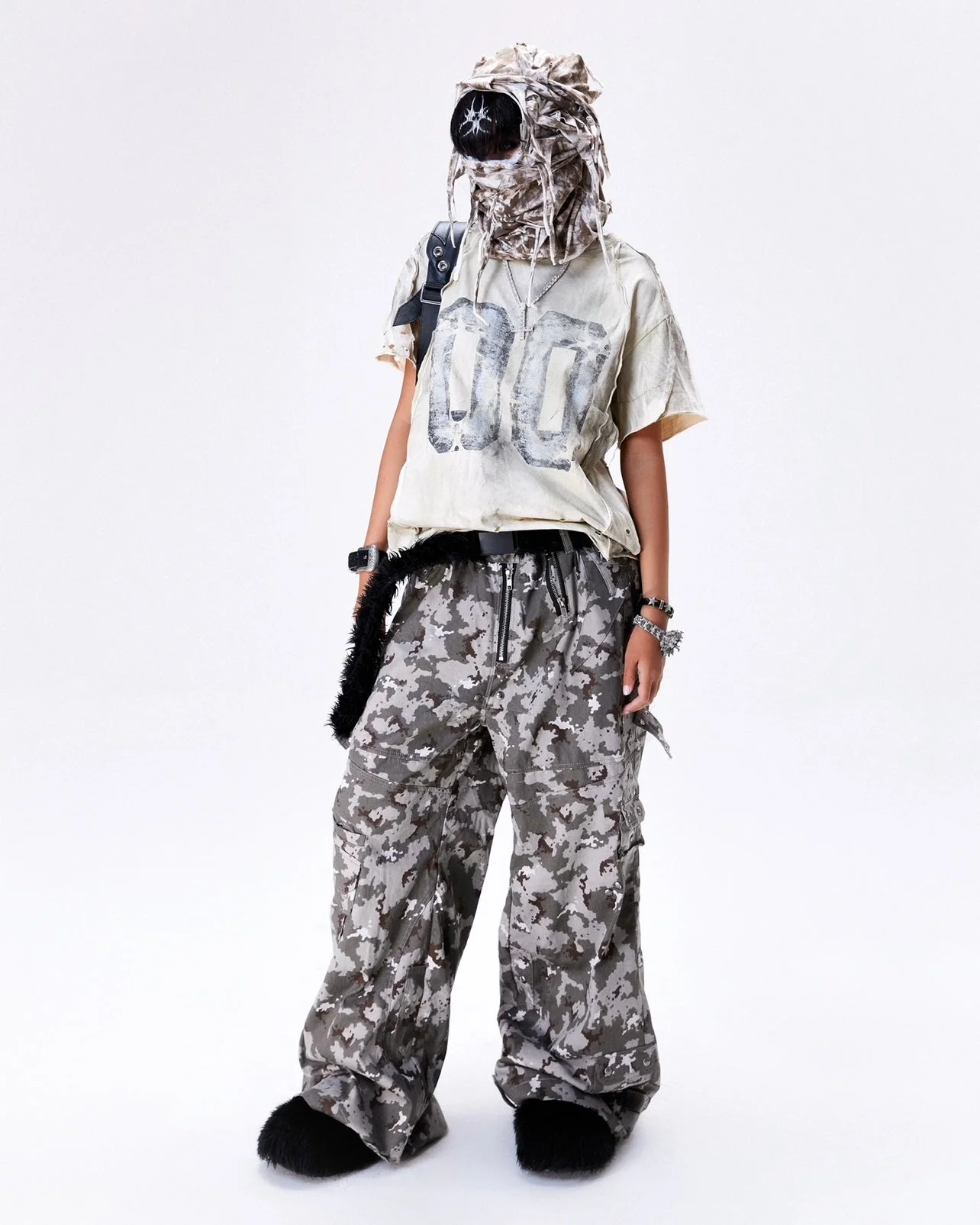 "005 CHAOS DREAM" WAXED T SHIRT - Image 5
