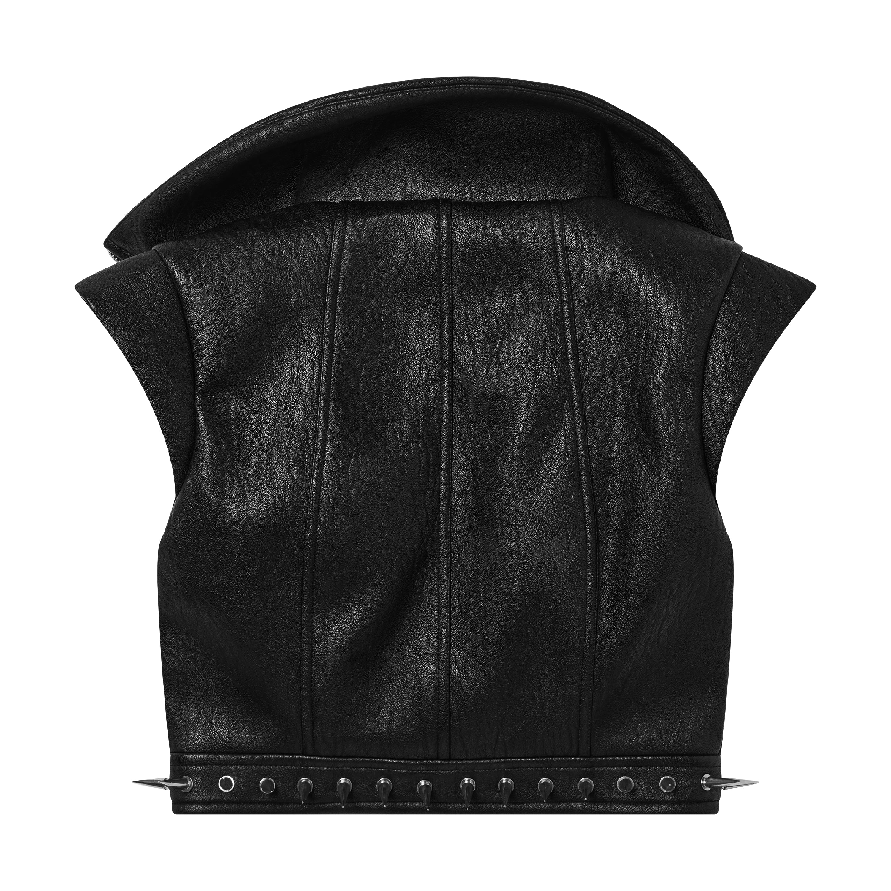 SPIKED AUTHORITY LEATHER JACKET - Image 2