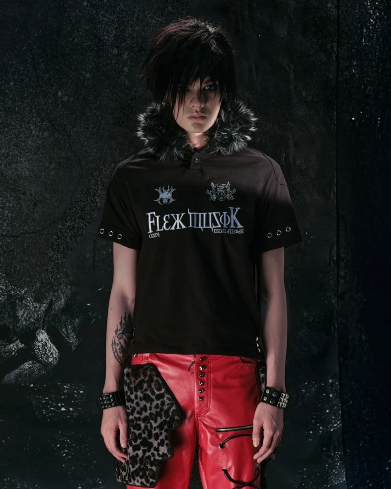 "BBY TECHBOI" FUR BLACK POLO - Image 3