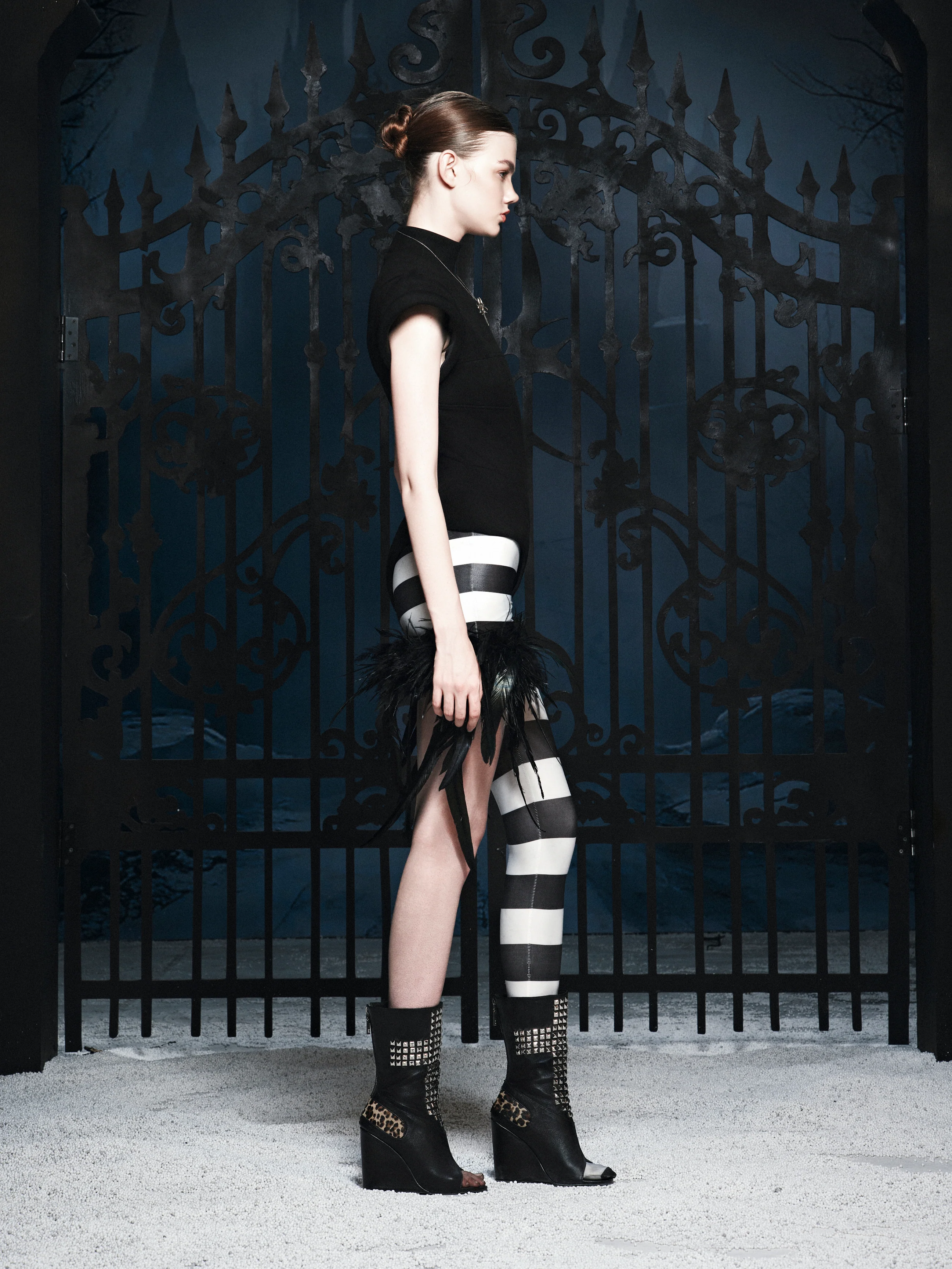 BLACK RITUAL STRIPE LEGGINGS - Image 6