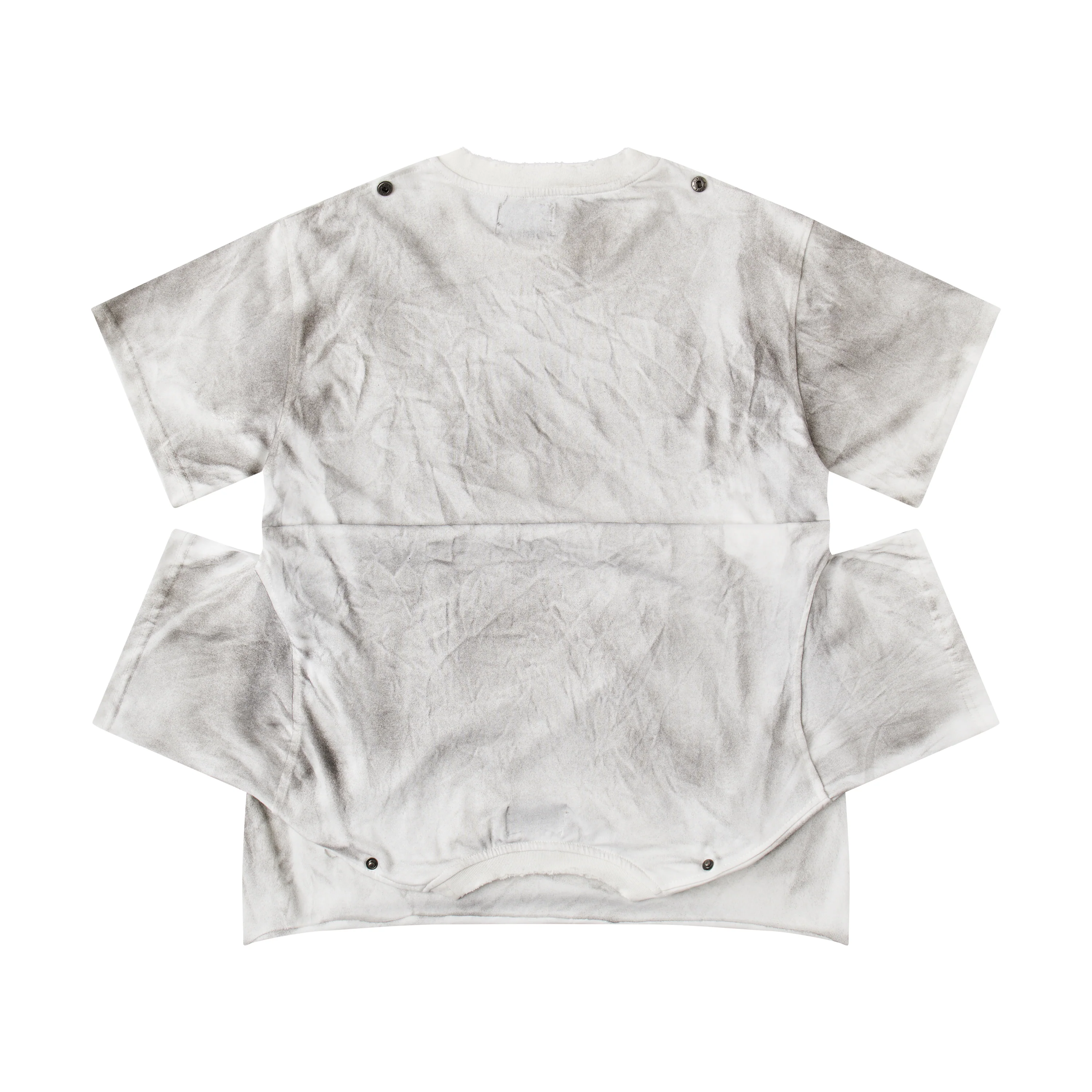 "CHAOS GIRL" WHITE WAXED T SHIRT - Image 3