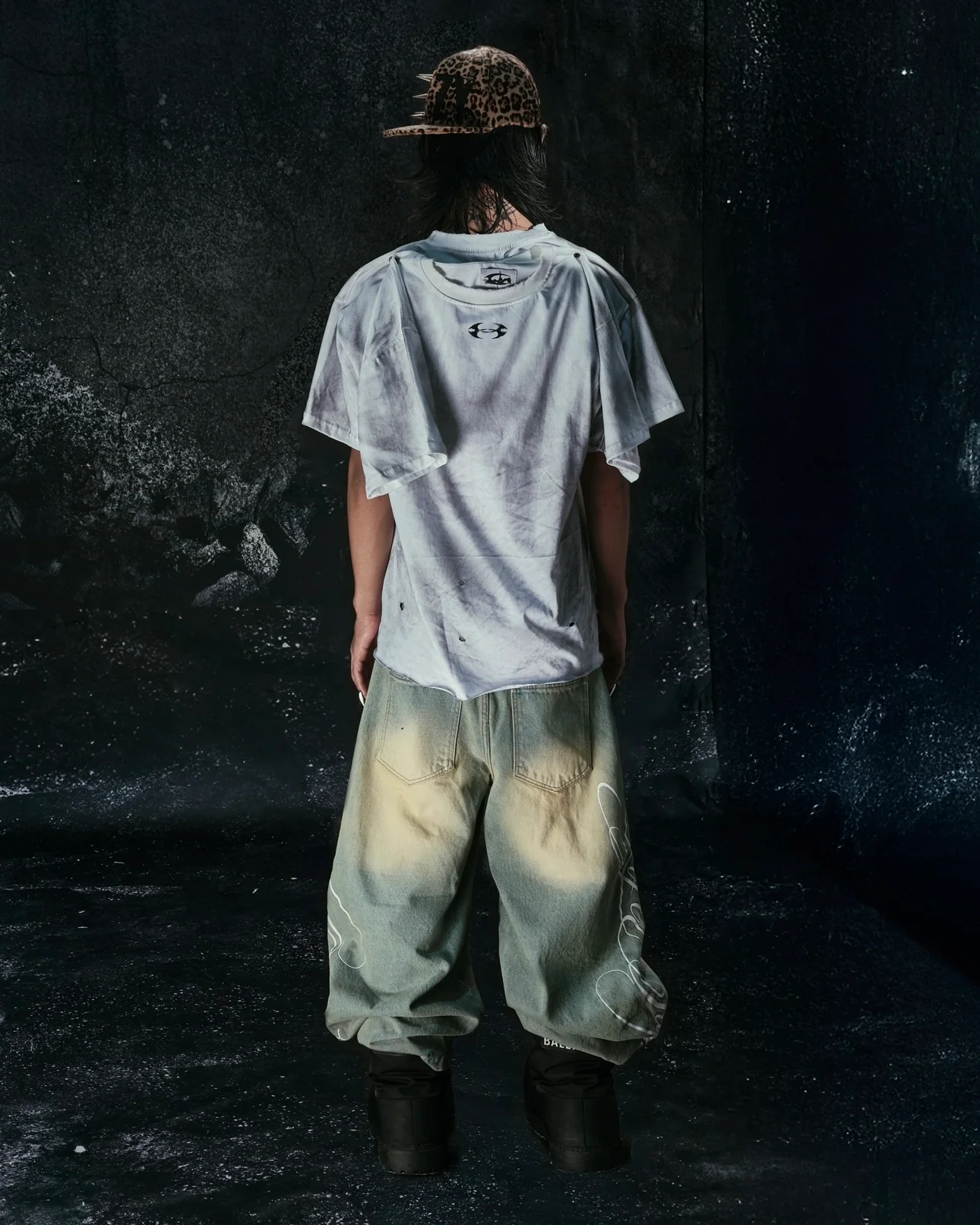 "CHAOS GIRL" WHITE WAXED T SHIRT - Image 5