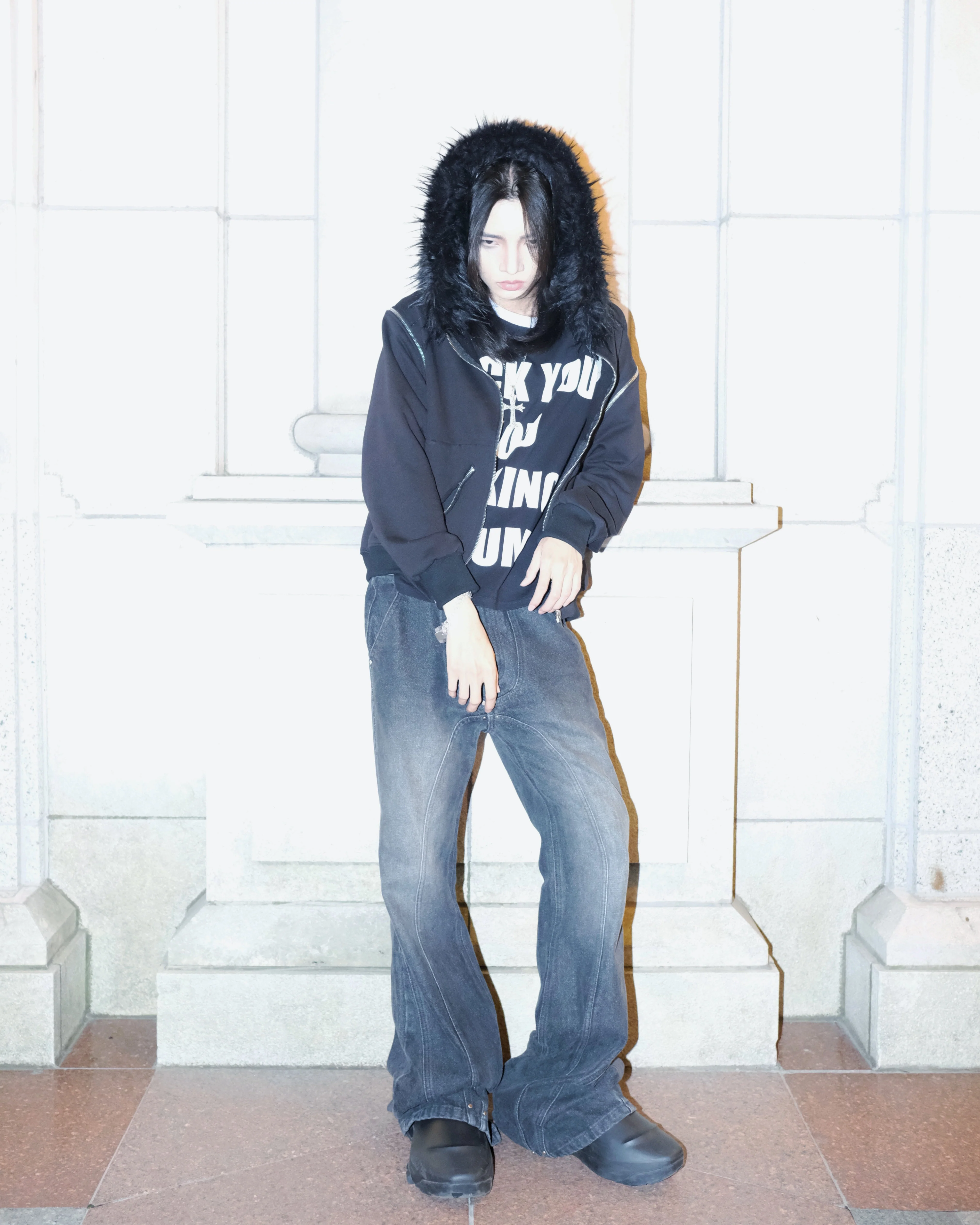 CZ DARK KNIGHT FLARE JEANS - Image 11