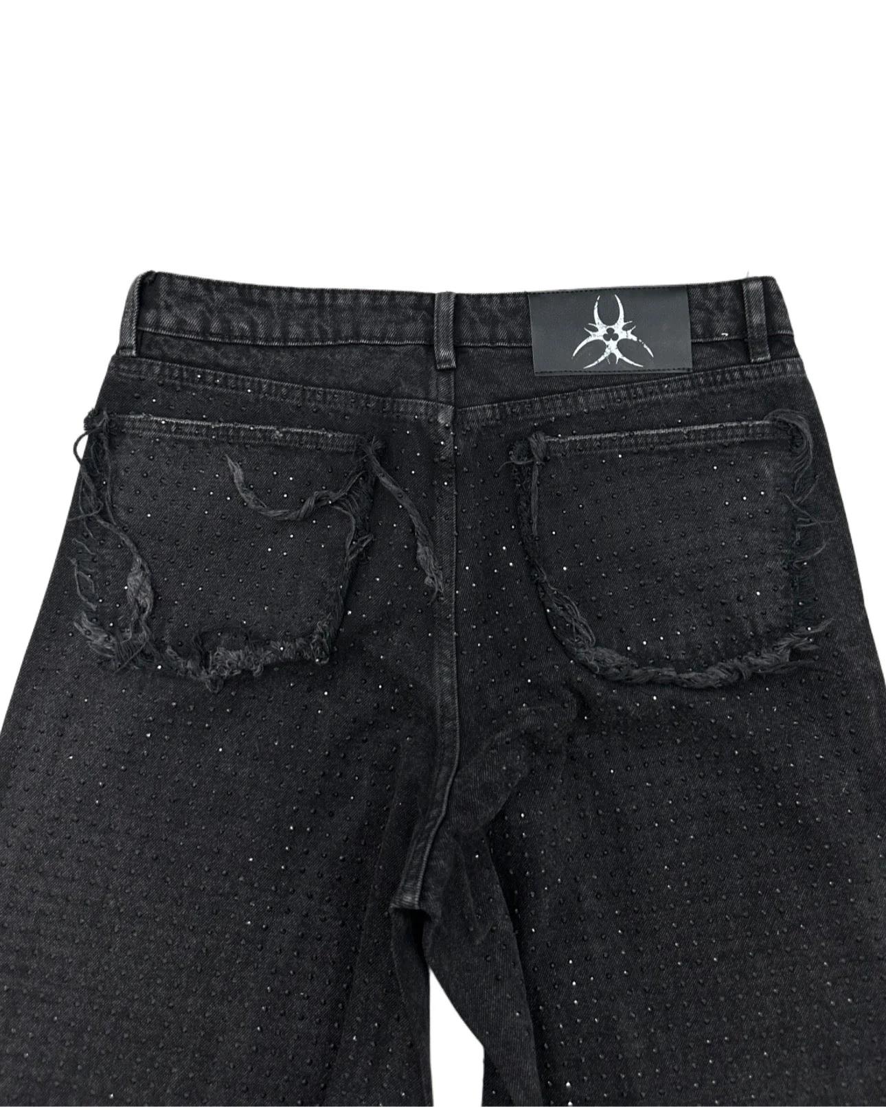 CZ RHINESTONE WASHED JEANS - Image 3