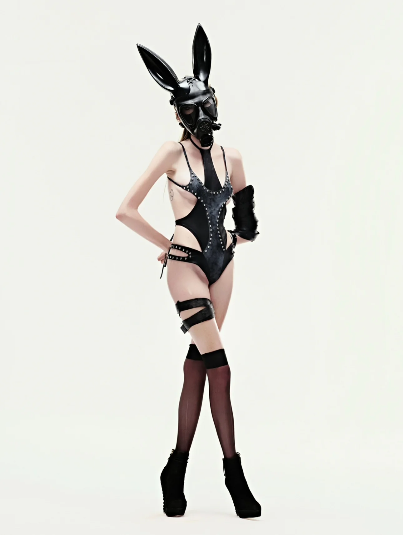 DARK MIRAGE LEATHER BODYSUIT - Image 4