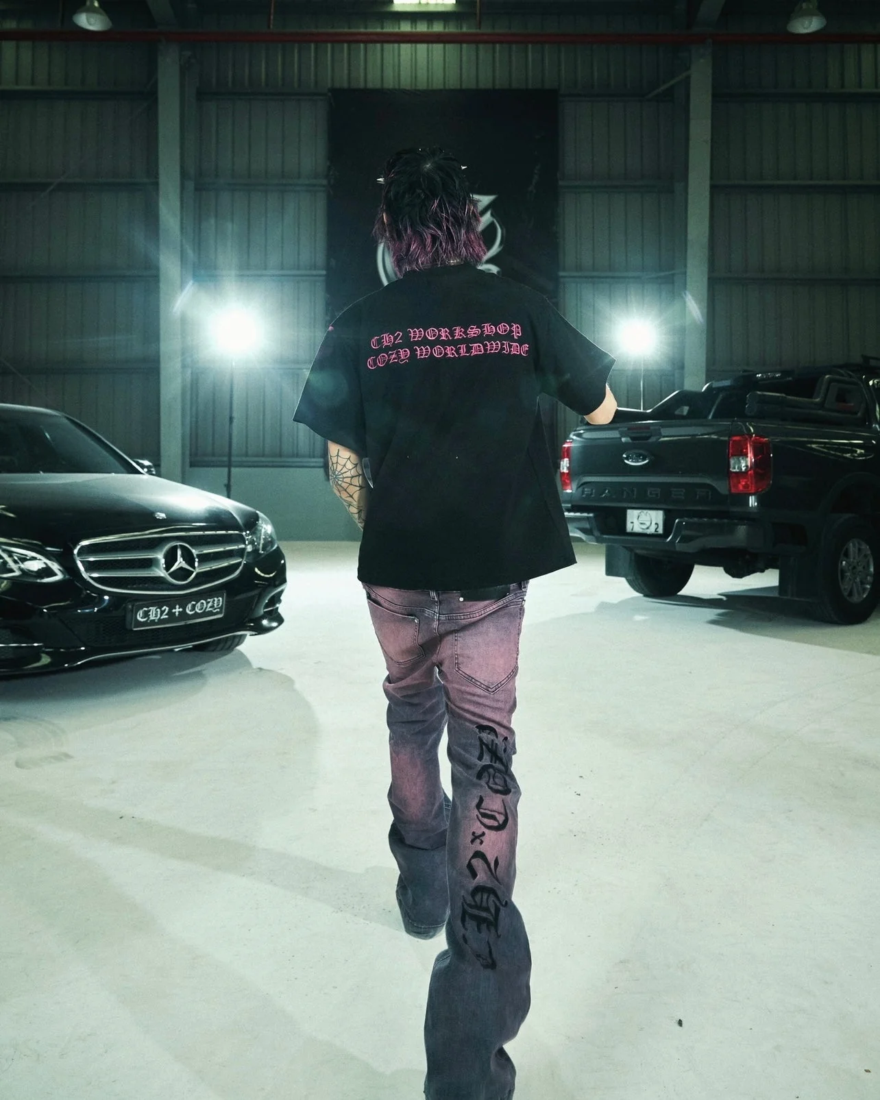 DOUBLE C CROSS PINK FLARE JEANS ( COZY X CH2) - Image 6