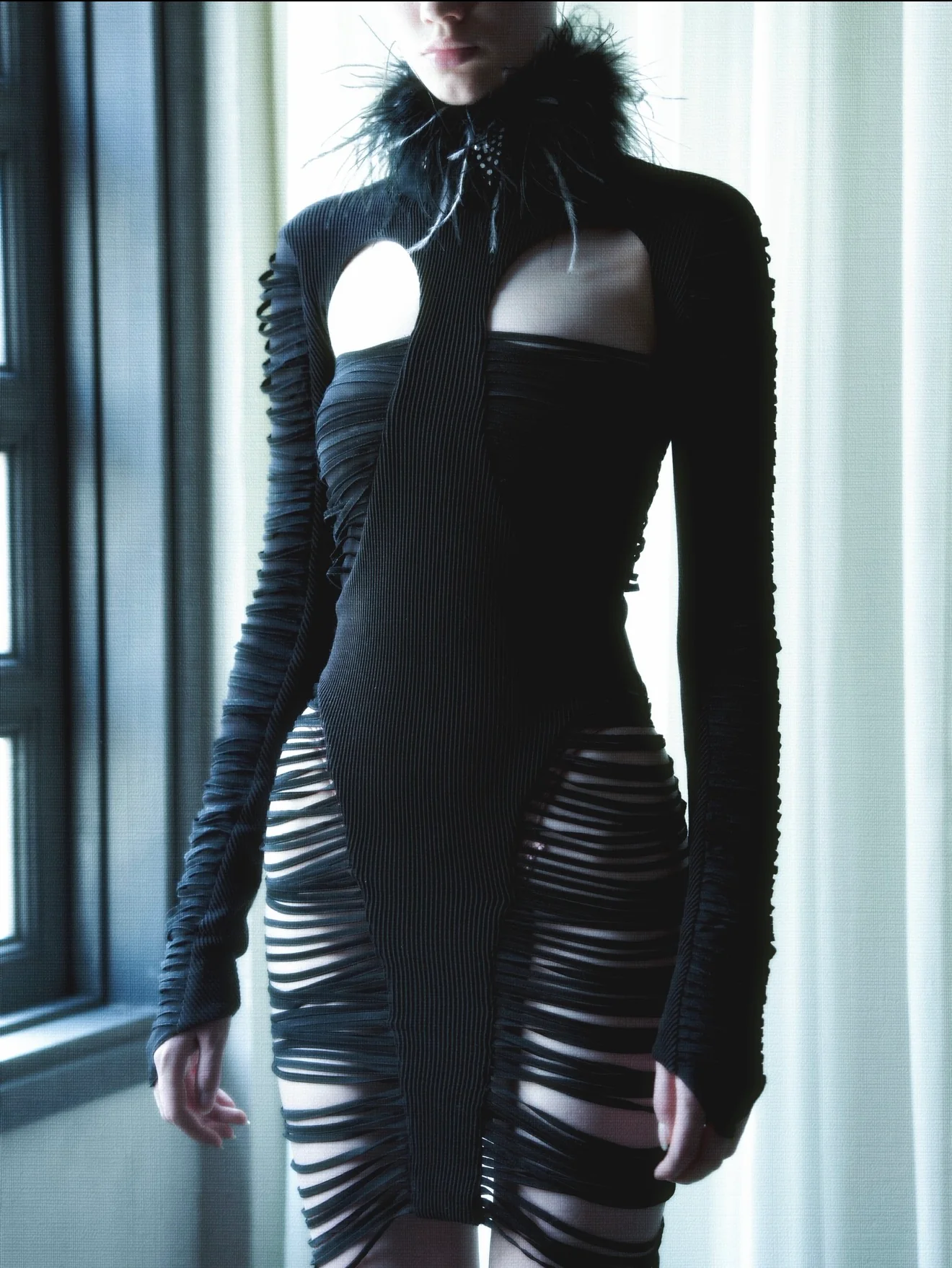 Eclipse Ribbed Cut-Out Dress - Image 3