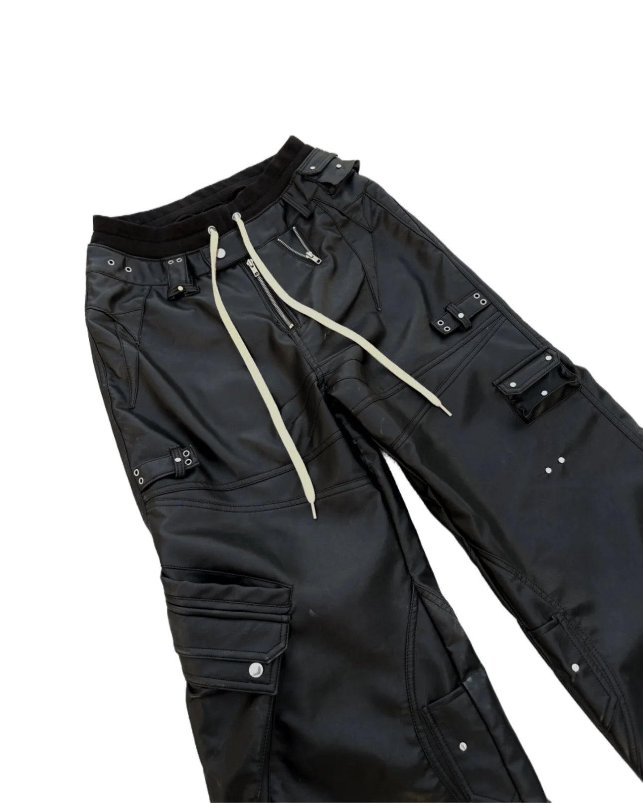 GHIDØRAH CHAØS LEATHER CARGO PANTS - Image 3