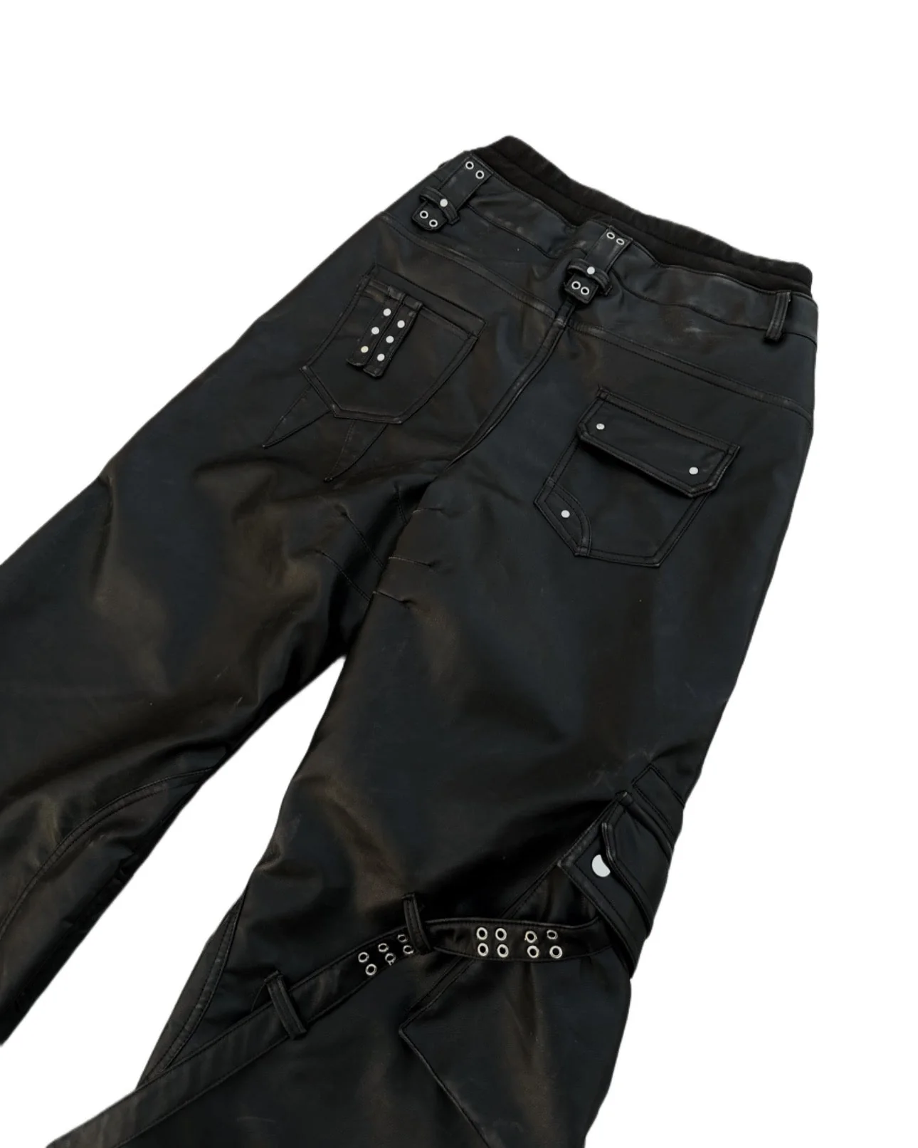 GHIDØRAH CHAØS LEATHER CARGO PANTS - Image 4