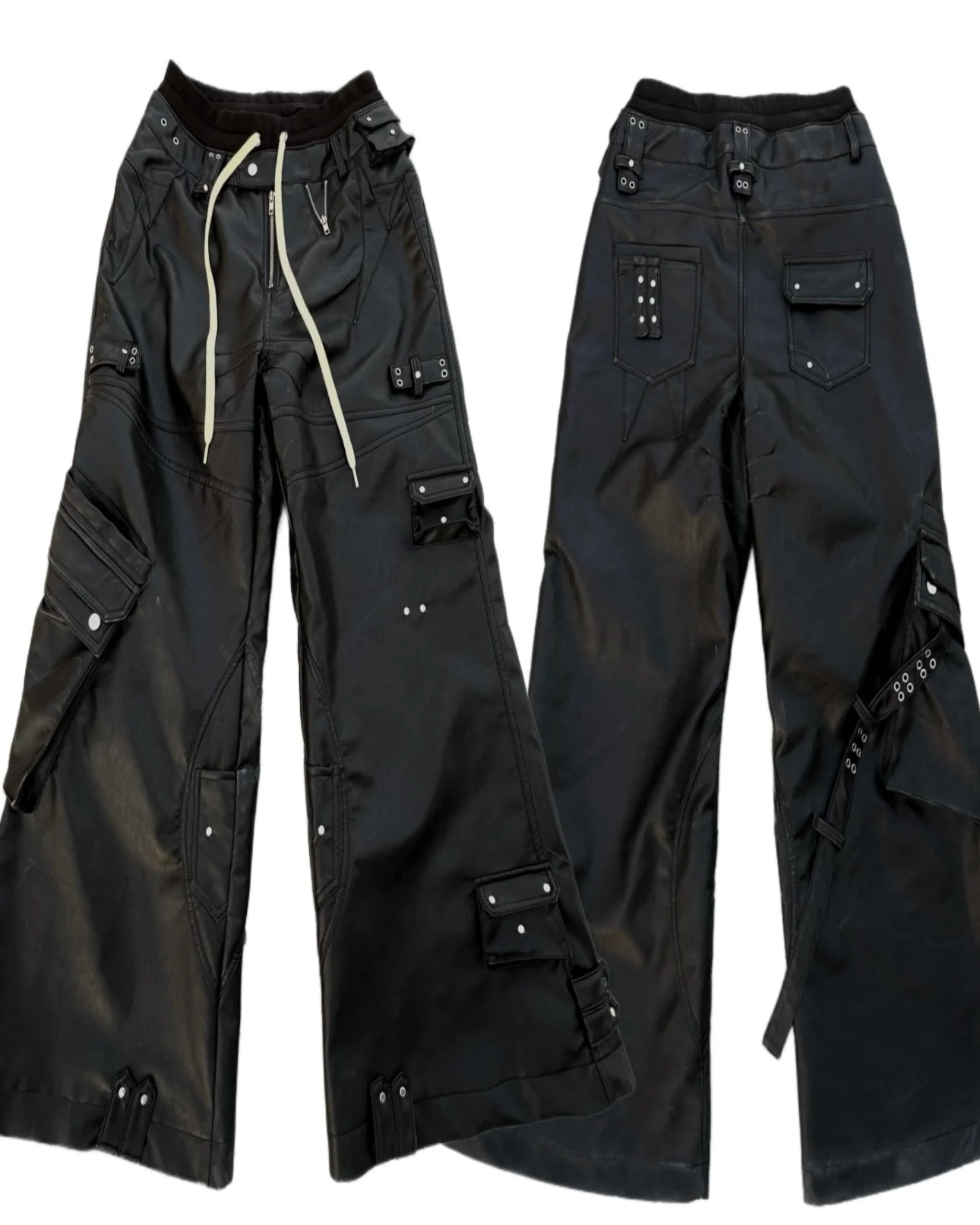 GHIDØRAH CHAØS LEATHER CARGO PANTS - Image 9