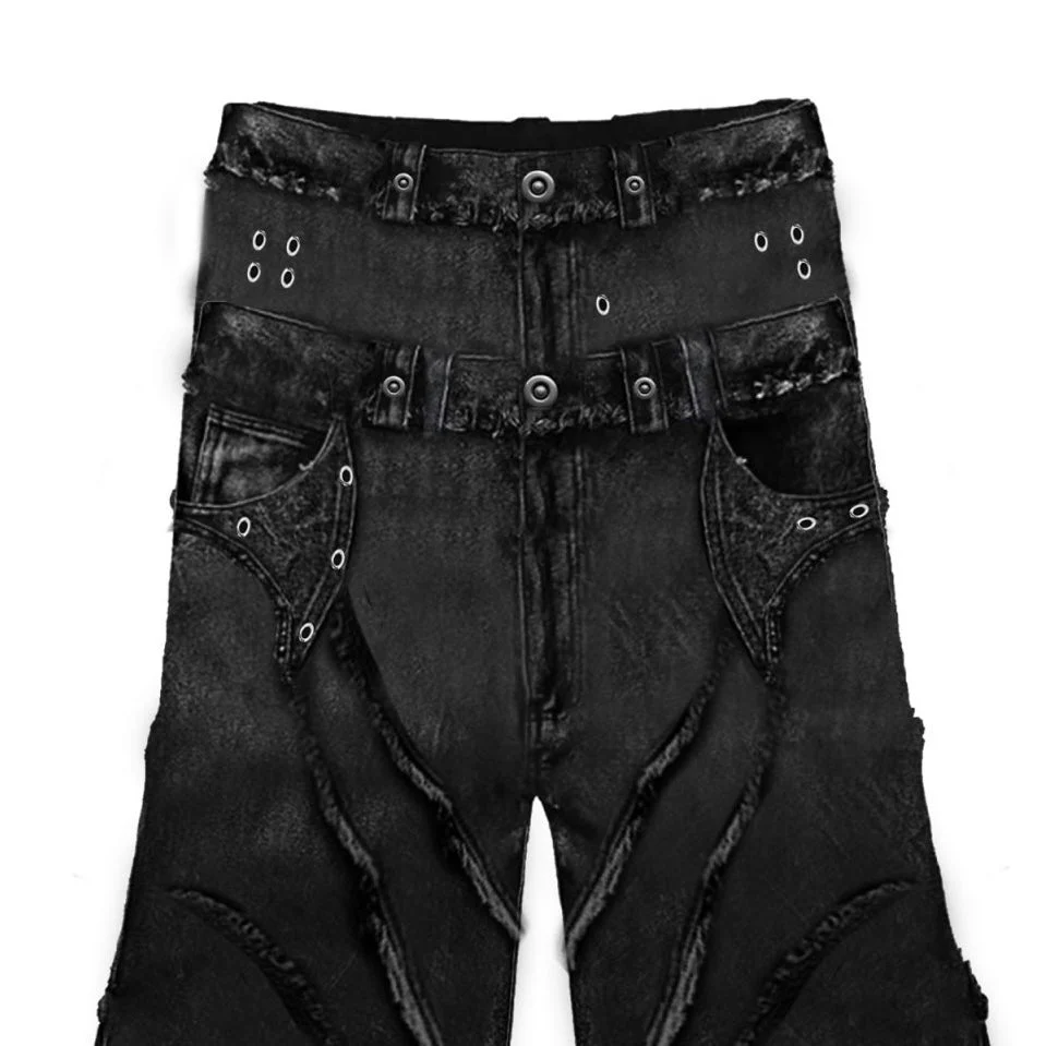 00 KNIGHT CLUB BAGGY FLARE JEANS - Image 3
