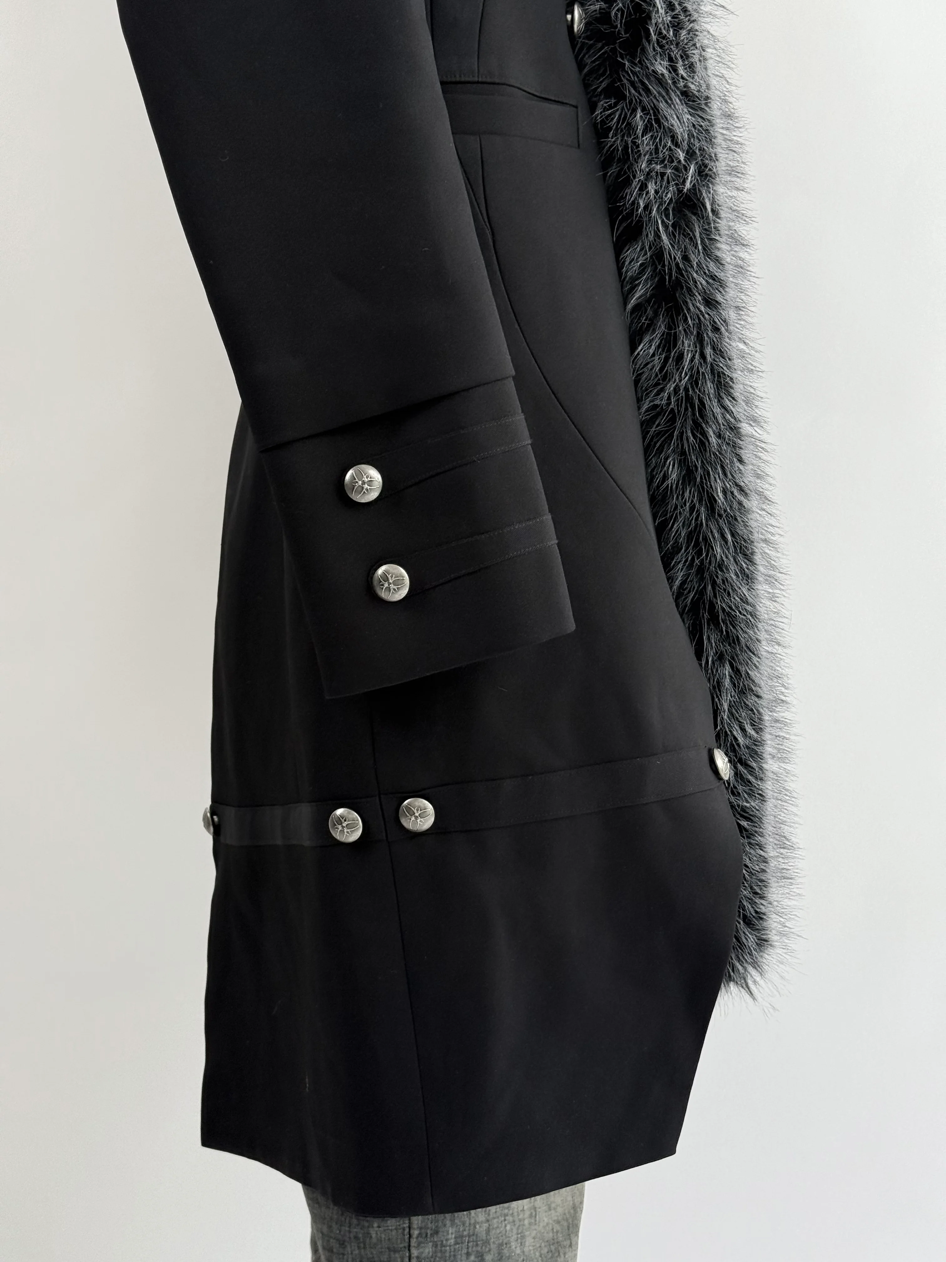 Silent Eclipse Fur Long Coat - Image 3
