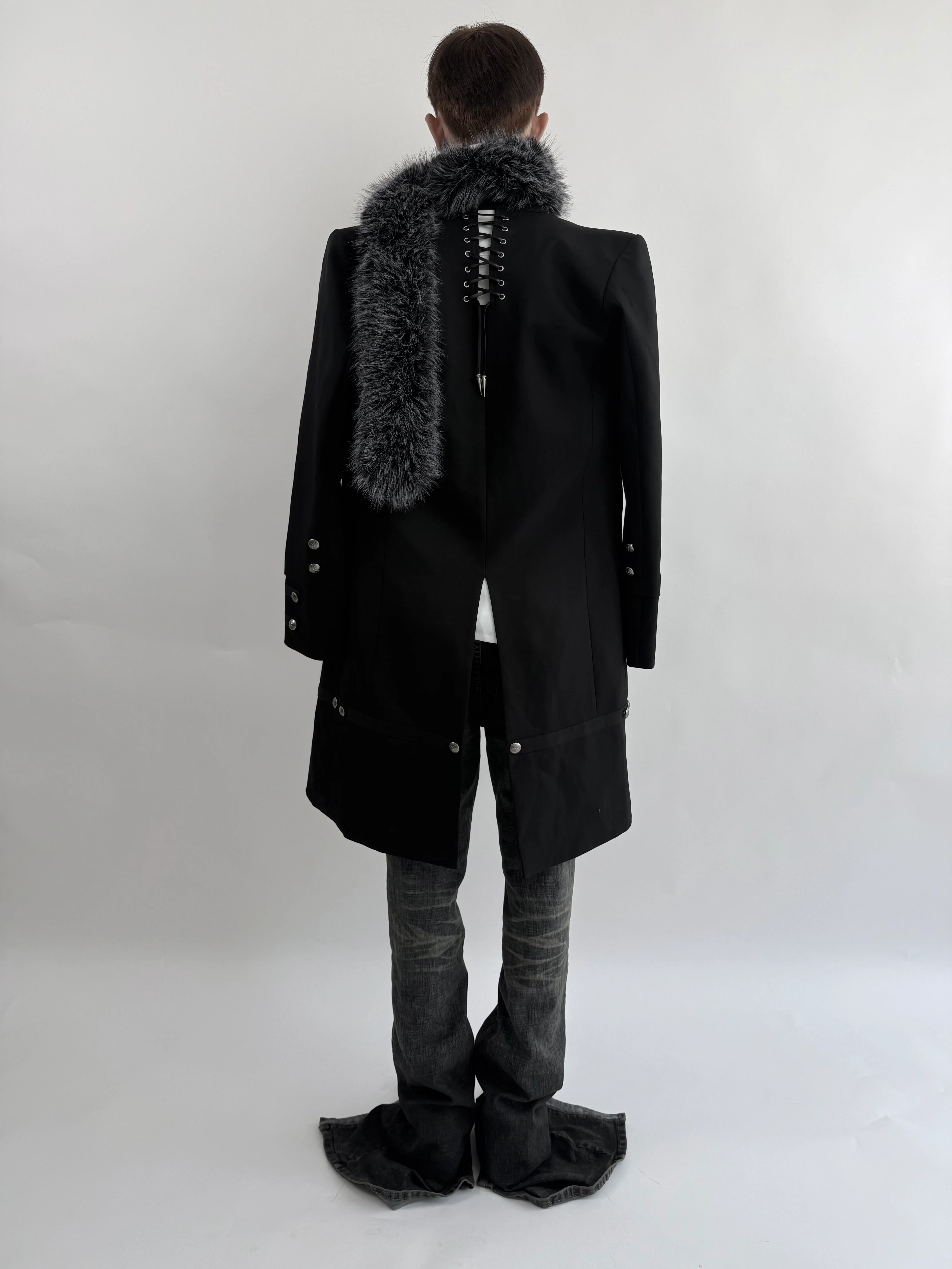 Silent Eclipse Fur Long Coat - Image 4