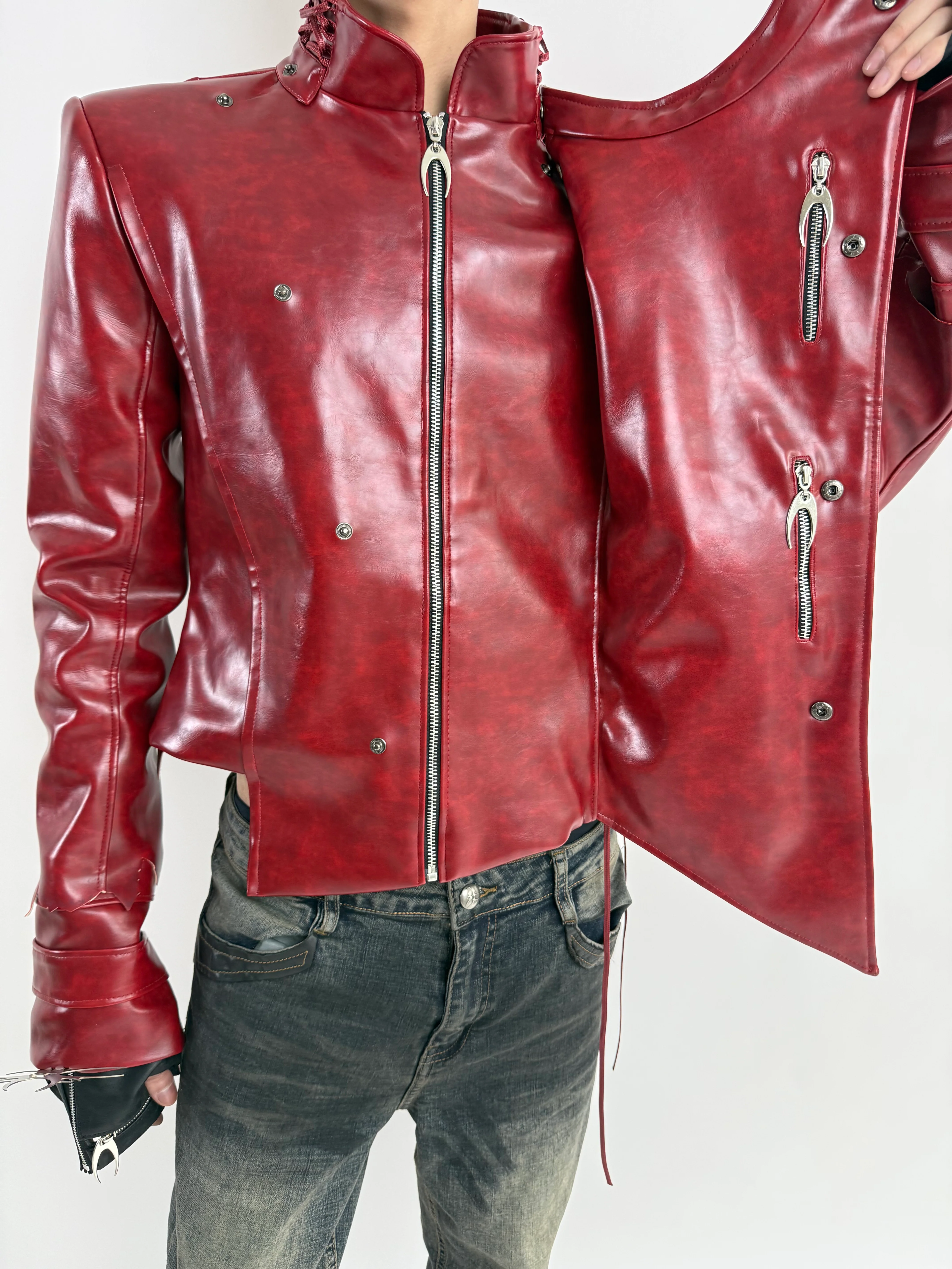 SL Blood Ritual Leather Jacket - Image 8