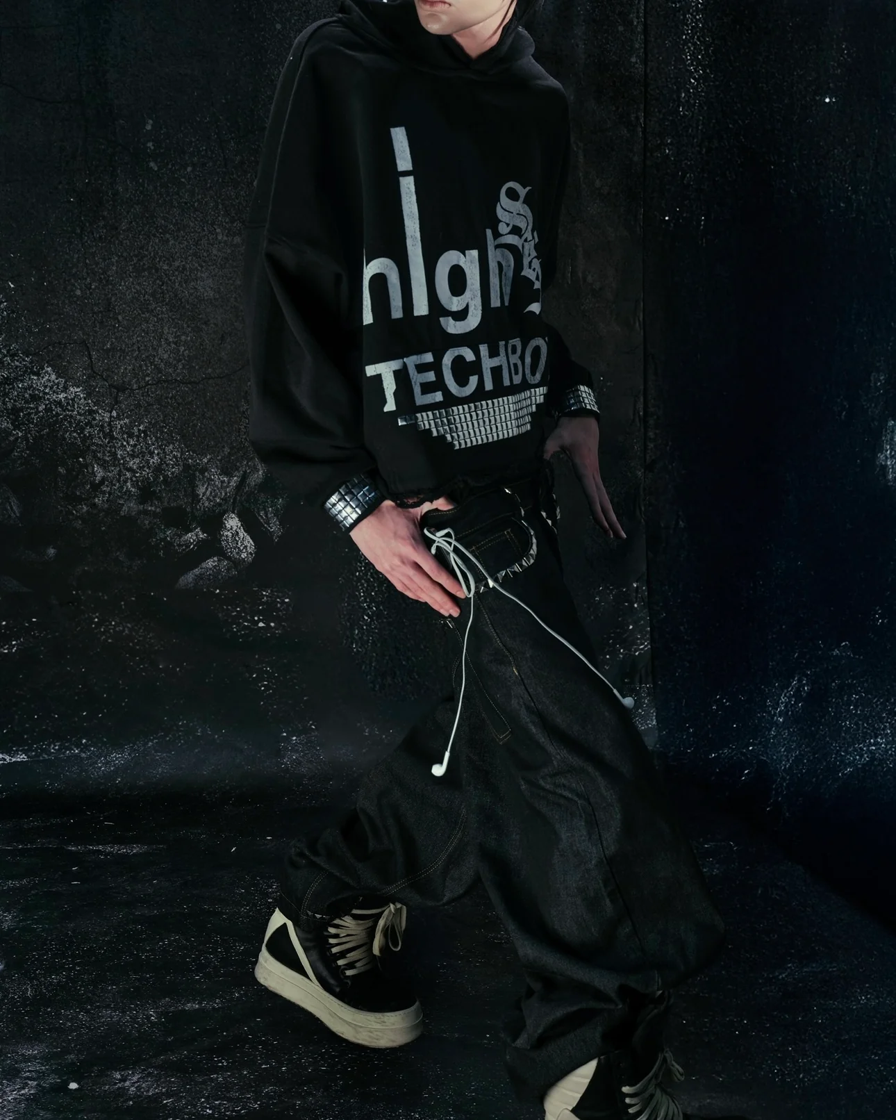 "TECH B0Y" STUDDED HOODIE - Image 7