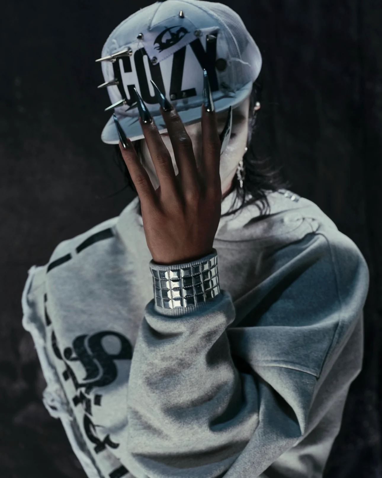 "TECH G1RL" STUDDED HOODIE - Image 8