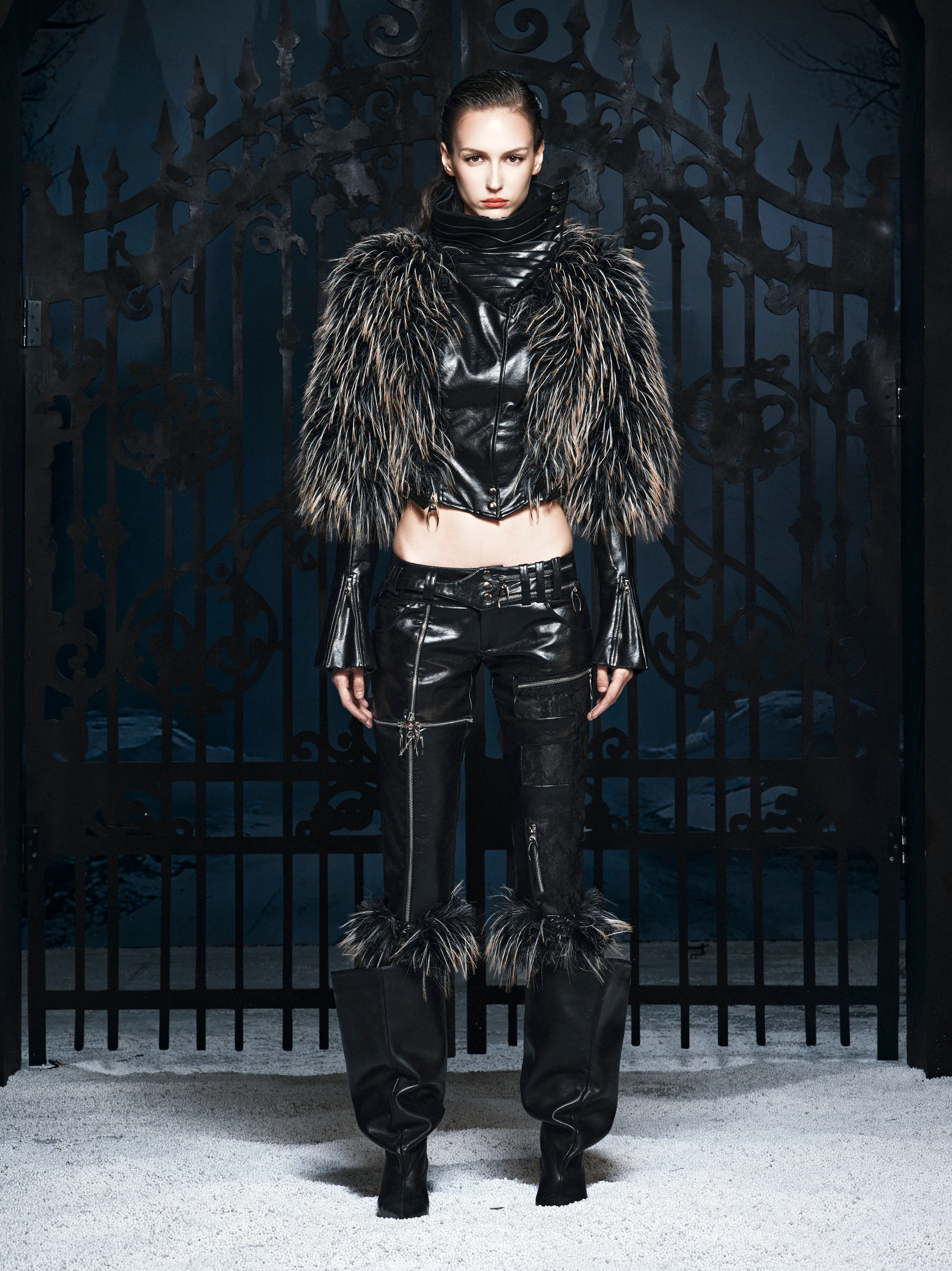 BLACK DOMINION FUR ARMOR JACKET - Image 4