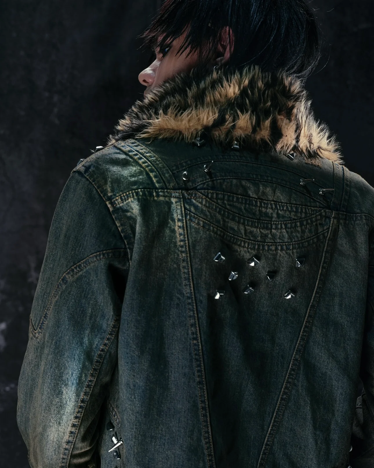 "MORE CHAOS" SPIKED JAPANESE DENIM SET - Image 13